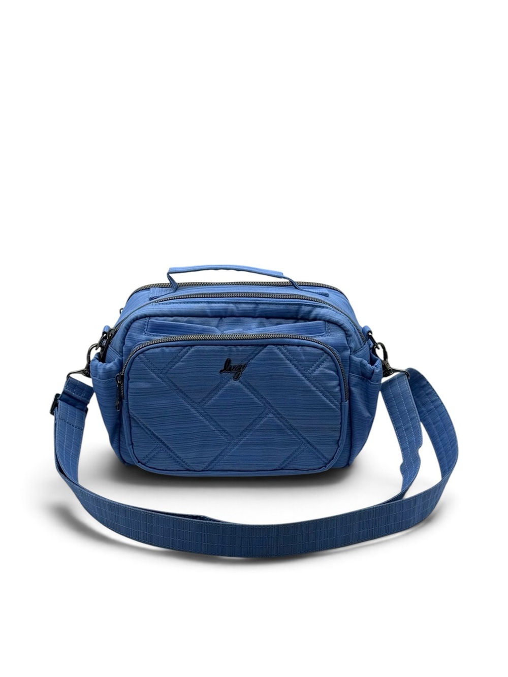 Lug Boomer Quilted Crossbody Bag Coastal Blue